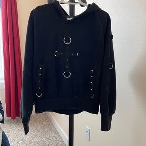 Metal embellished sweatshirt